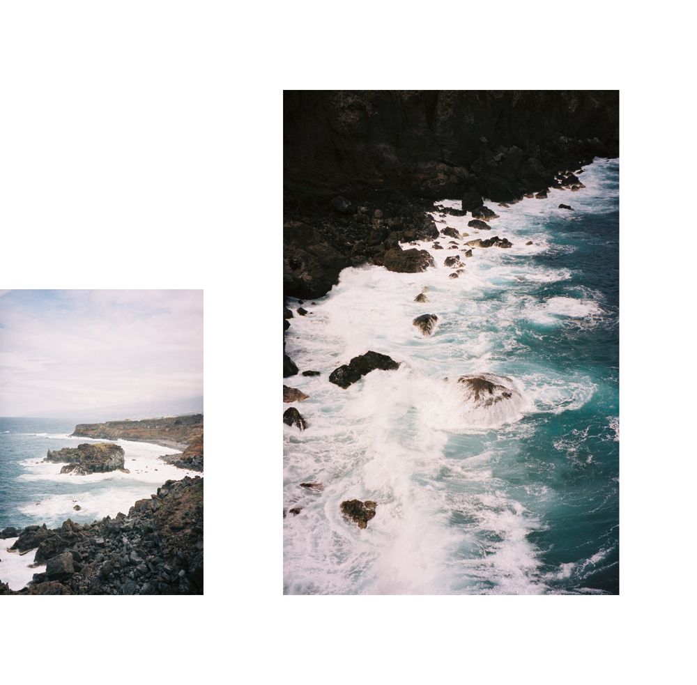 some clif beach on the north of tenerife